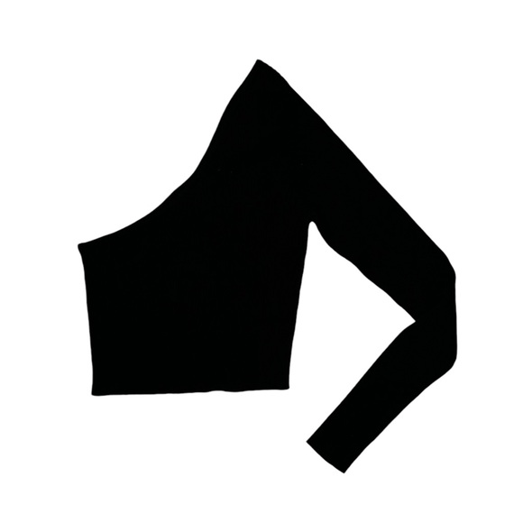 Alp N Rock | ANR+ Marie One Shoulder Eco Vero Ribbed Sweater in Black Small - Picture 1 of 9